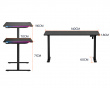 E-Circuit 140x70 cm Height Adjustable Gaming Desk