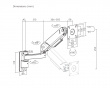 Heavy-Duty Single-Screen Gas Spring Wall Mounted Monitor Arm - White