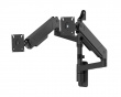 Heavy-Duty Dual-Screen Gas Spring Wall-Mounted Monitor Arm - Black