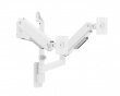 Heavy-Duty Dual-Screen Gas Spring Wall-Mounted Monitor Arm - White