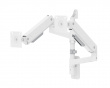 Heavy-Duty Dual-Screen Gas Spring Wall-Mounted Monitor Arm - White