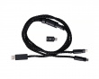 1-to-2 8K braided cable - Black