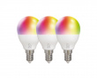 RGB-lampor, E14, G45, 5W, miniglobe, 3-pack