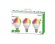 RGB-lampor, E14, G45, 5W, miniglobe, 3-pack