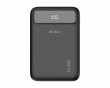 10.000 mAh Powerbank, dual USB-C cables - Black