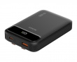 10.000 mAh Powerbank, dual USB-C cables - Black