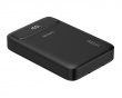 10.000 mAh Powerbank, dual USB-C cables - Black