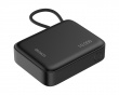 10 000 mAh Power bank , built-in fabric cable - Black