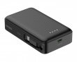10 000 mAh Power bank, Retractable cable 90 cm - Black