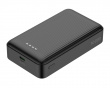 10 000 mAh Power bank, Retractable cable 90 cm - Black
