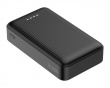 10 000 mAh Power bank, Retractable cable 90 cm - Black