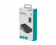 10 000 mAh Power bank, Retractable cable 90 cm - Black