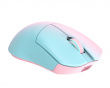 Huan Stainless Magnesium Alloy Wireless Gaming Mouse - Blue/Pink