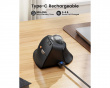 EM05 NL Vertical Wireless Trackball Mouse - Black/Red