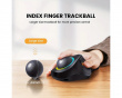 EM03 Advanced Wireless RGB Trackball Mouse - Black