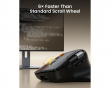 EM25 Fast-Scroll Ergonomic Mouse - Black