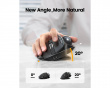 EM01 NL Wireless Ergonomic Trackball Mouse  Black/Gray Ball - Black