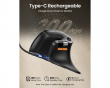 EM11 PRO Ergonomic Vertical Mouse - Black/Blue