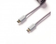 Coiled Aviator Cable Straight 8K Grey