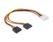 Molex (Male) 4 PIN to 2X SATA (Female) 15 PIN Cable 30cm