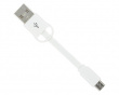 KITSOUND Sync Cable Micro USB Keyring White