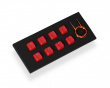 8-Key Rubber Double-shot Backlit Keycap Set - Red