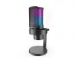 AMPLIGAME A8 Plus RGB USB Microphone with 4 (PC/PS4/PS5) - Black (DEMO)