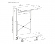 Height Adjustable Rolling Desk - Black (DEMO)