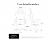PRINCE Gaming Chair Black & White PVC Leather L (DEMO)