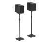 Height Adjustable Speaker Floor Stand Pair - Black (DEMO)