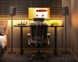 Height Adjustable Speaker Floor Stand Pair - Black (DEMO)
