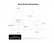 TANK Gaming Chair Black & White Armour EPU Leather XXL (DEMO)