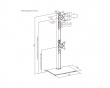 Vertical Monitor Stand for 2 screens 17