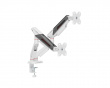 Monitor Stand with Mechanical Spring – 2 Monitors – White (DEMO)
