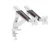 Monitor Stand with Mechanical Spring – 2 Monitors – White (DEMO)