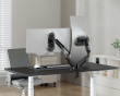 Monitor Stand with Mechanical Spring – 2 Monitors - Black (DEMO)