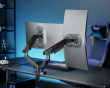 Monitor Stand with Mechanical Spring – 2 Monitors - Black (DEMO)