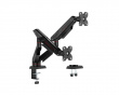 Monitor Stand with Mechanical Spring – 2 Monitors - Black (DEMO)