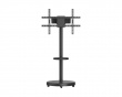 Heavy‑Duty TV Floor Stand with Media Shelf – Black (DEMO)