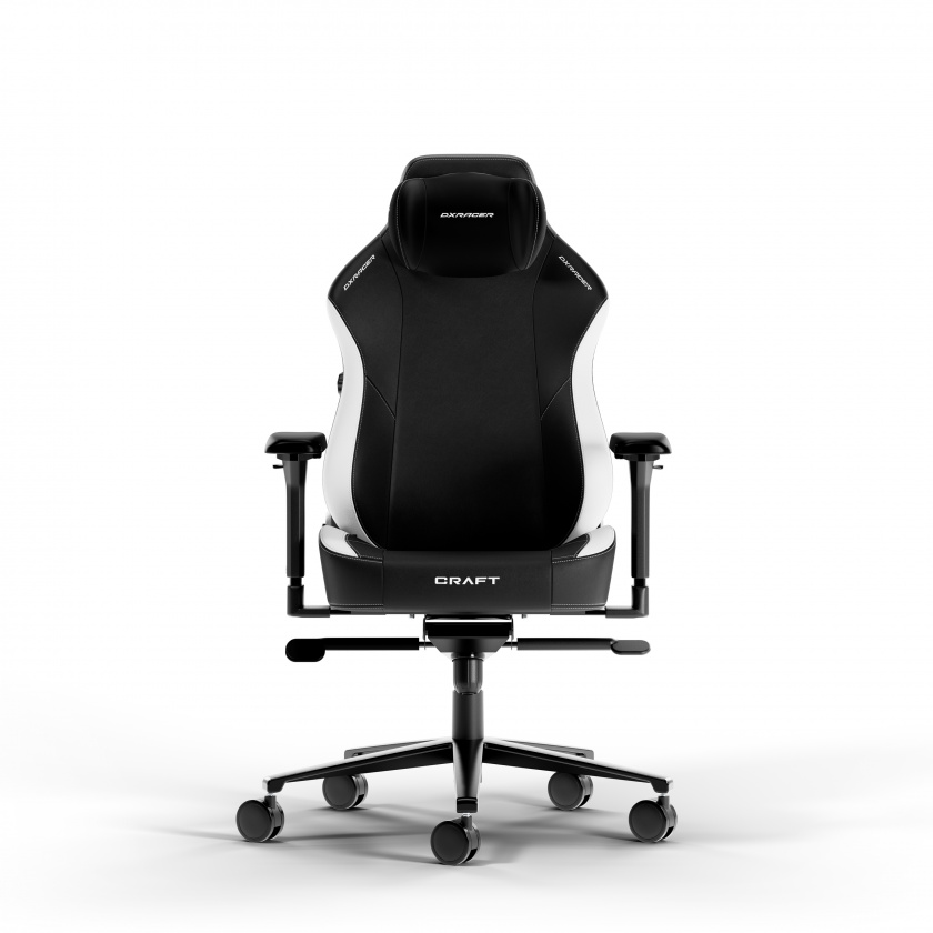 DXRacer CRAFT L Black & White EPU Leather