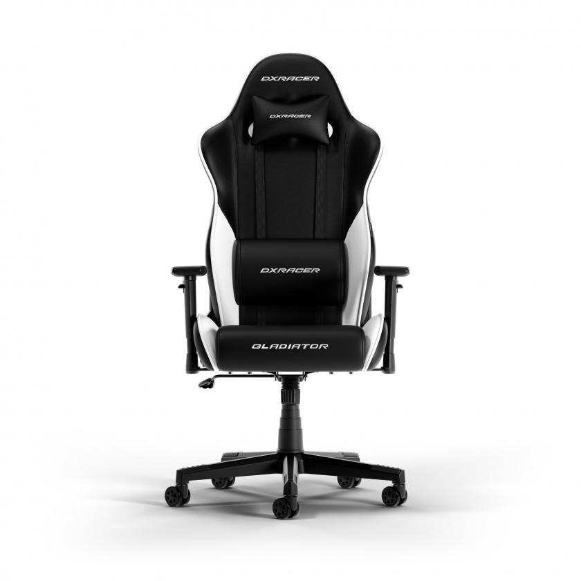 DXRacer GLADIATOR L Black & White PVC Leather