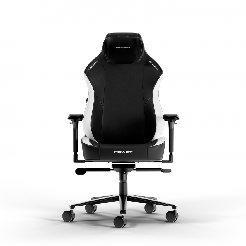 DXRacer CRAFT XL Black & White EPU Leather