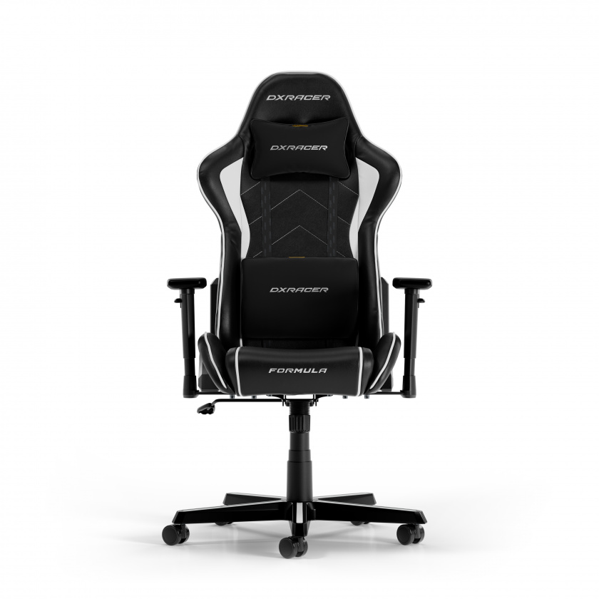 DXRacer FORMULA L Black & White PVC Leather